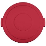 Carlisle 84104505 Bronco 44 Gallon Red Flat Round Trash Can Lid Carlisle 84104505 Bronco 44 Gallon Red Flat Round Trash Can Lid