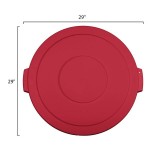 Carlisle 84104505 Bronco 44 Gallon Red Flat Round Trash Can Lid Carlisle 84104505 Bronco 44 Gallon Red Flat Round Trash Can Lid