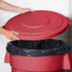 Carlisle 84104505 Bronco 44 Gallon Red Flat Round Trash Can Lid Carlisle 84104505 Bronco 44 Gallon Red Flat Round Trash Can Lid