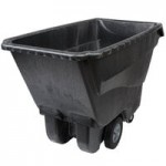 Rubbermaid® BRUTE 28 Gallon Red Square Trash Can with Lid and Dolly