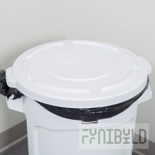 Rubbermaid® FG261960WHT BRUTE 20 Gallon White Round Trash Can Lid