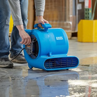 Lavex 2-Speed Compact Air Mover with GFCI Power Outlets - 1/3 hp