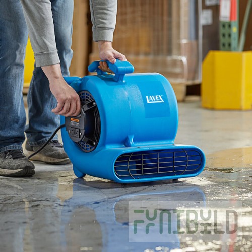 Lavex 2-Speed Compact Air Mover with GFCI Power Outlets - 1/3 hp