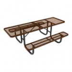 Ultra Site 8' Brown Extra Heavy-Duty Double-Sided ADA Rectangular Diamond Table 96 Ultra Site 8' Brown Extra Heavy-Duty Double-Sided ADA Rectangular Diamond Table 96