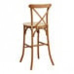 Lancaster Table & Seating Vineyard Barrel Brown Wood Cross Back Bar Stool with 1 Lancaster Table & Seating Vineyard Barrel Brown Wood Cross Back Bar Stool with 1