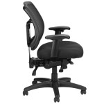 Eurotech Seating MFT945SL-5806 Apollo Black Fabric / Mesh Multi-Function Mid Back Swivel Office Chair with Seat Slider Eurotech Seating MFT945SL-5806 Apollo Black Fabric / Mesh Multi-Function Mid Back Swivel Office Chair with Seat Slider