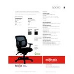 Eurotech Seating MFT945SL-5806 Apollo Black Fabric / Mesh Multi-Function Mid Back Swivel Office Chair with Seat Slider Eurotech Seating MFT945SL-5806 Apollo Black Fabric / Mesh Multi-Function Mid Back Swivel Office Chair with Seat Slider