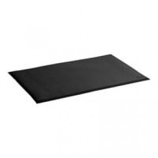 Lavex 3' x 5' Heavy-Duty Black Grease-Resistant Anti-Fatigue Closed-Cell Nitrile Rubber Floor Mat - 3/4