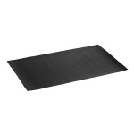 Lavex 3' x 5' Heavy-Duty Black Grease-Resistant Anti-Fatigue Closed-Cell Nitrile Rubber Floor Mat - 3/4