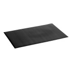 Lavex 3' x 5' Heavy-Duty Black Grease-Resistant Anti-Fatigue Closed-Cell Nitrile Rubber Floor Mat - 3/4