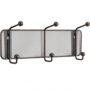 Safco 6402BL Onyx Steel Mesh Three-Peg Coat Hook / Wall Rack Safco 6402BL Onyx Steel Mesh Three-Peg Coat Hook / Wall Rack