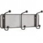 Safco 6402BL Onyx Steel Mesh Three-Peg Coat Hook / Wall Rack