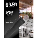 Aura Shadow Black Aluminum No-Light Electric Infrared Heater - 120V, 1500W