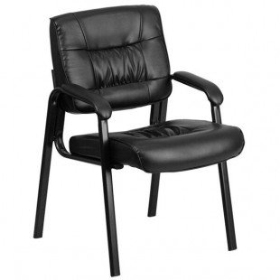 Flash Furniture BT-1404-GG Black Leather Executive Side Chair with Black Frame Finish Flash Furniture BT-1404-GG Black Leather Executive Side Chair with Black Frame Finish