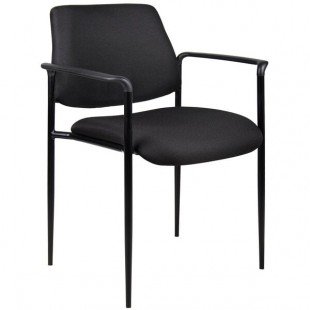 Boss B9503-BK Diamond Black Square Back Stacking Chair with Arms Boss B9503-BK Diamond Black Square Back Stacking Chair with Arms