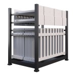 Mod-Fence Mod-Picket 120' White Picket Fence Starter Kit with 20 Preassembled Fence Panels, 24 Post Connectors, and Cart