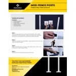 Mod-Fence Mod-Picket 120' White Picket Fence Starter Kit with 20 Preassembled Fence Panels, 24 Post Connectors, and Cart