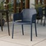 Lancaster Table & Seating Rio Sea Blue Resin Arm Chair Lancaster Table & Seating Rio Sea Blue Resin Arm Chair