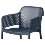 Lancaster Table & Seating Rio Sea Blue Resin Arm Chair Lancaster Table & Seating Rio Sea Blue Resin Arm Chair