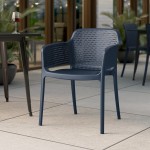 Lancaster Table & Seating Rio Sea Blue Resin Arm Chair Lancaster Table & Seating Rio Sea Blue Resin Arm Chair