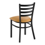 Lancaster Table & Seating Black Finish Ladder Back Chair with 2 1/2 Lancaster Table & Seating Black Finish Ladder Back Chair with 2 1/2