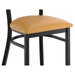 Lancaster Table & Seating Black Finish Ladder Back Chair with 2 1/2 Lancaster Table & Seating Black Finish Ladder Back Chair with 2 1/2