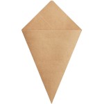 Carnival King 20 oz. Kraft Square Cardboard Fry Cone - 500/Case Carnival King 20 oz. Kraft Square Cardboard Fry Cone - 500/Case