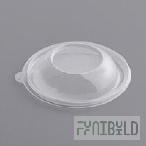 Fineline 5016-L Super Bowl Clear PET Plastic Dome Lid for 12 oz. and 16 oz. Round Bowls - 200/Case