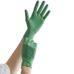 Showa Green Biodegradable Nitrile 4 Mil Powder-Free Gloves - Large - 100/Box Showa Green Biodegradable Nitrile 4 Mil Powder-Free Gloves - Large - 100/Box
