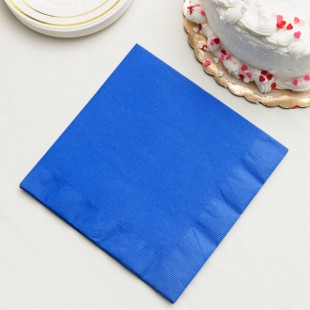 Creative Converting 593147B Cobalt Blue 3-Ply Paper Dinner Napkin - 25/Pack Creative Converting 593147B Cobalt Blue 3-Ply Paper Dinner Napkin - 25/Pack