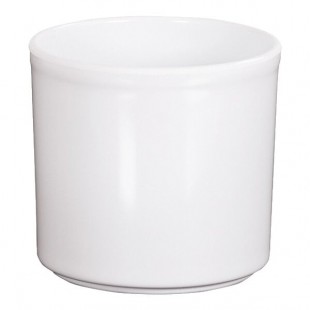 Cal-Mil 1950-64-15 2 Qt. White Round Melamine Condiment Jar