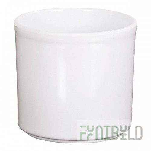 Cal-Mil 1950-64-15 2 Qt. White Round Melamine Condiment Jar