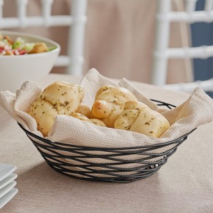 TableCraft BK17508 Artisan Round Black Wire Basket - 8 TableCraft BK17508 Artisan Round Black Wire Basket - 8