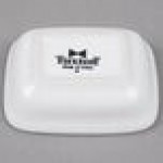 Tuxton BWZ-040B Healthcare 4 oz. Bright White Rectangle China Sauce Dish - 24/Case