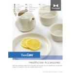 Tuxton BWZ-040B Healthcare 4 oz. Bright White Rectangle China Sauce Dish - 24/Case