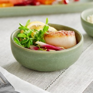 Acopa Pangea 4 oz. Sage Green Matte Porcelain Ramekin / Fruit Dish - 36/Case Acopa Pangea 4 oz. Sage Green Matte Porcelain Ramekin / Fruit Dish - 36/Case