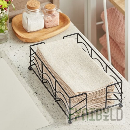 Choice Beige Customizable Linen-Feel 1/6 Fold Guest Towel 12
