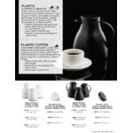 TableCraft 12671 Black Plastic Lid with Orange / Decaf Thumb Press for 17 oz. Coffee Carafe