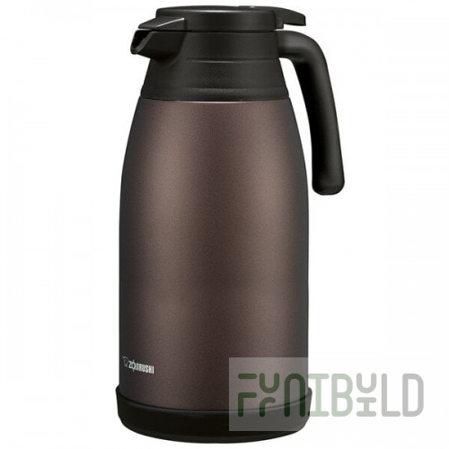 Zojirushi SH-RA19-TA 64 oz. Brown Stainless Steel-Lined Vacuum Carafe with Screw Off Lid