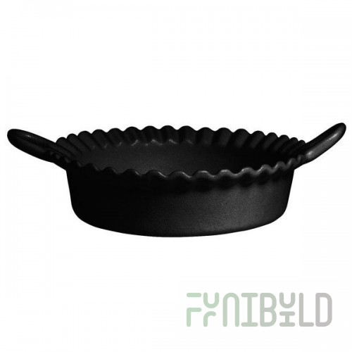 G.E.T. Enterprises CZ002-MOD-BB Bugambilia 1.6 Qt. Smooth MOD Finish Black Resin-Coated Aluminum Deep Mexican Cazuela