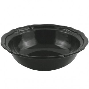 Bon Chef 9054 Queen Anne 10 Qt. Black Speckled Sandstone Finish Cast Aluminum Salad Bowl