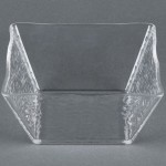 American Metalcraft CRGSQ73 58 oz. Square Clear Rain-Splashed Styrene Bowl