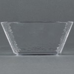 American Metalcraft CRGSQ73 58 oz. Square Clear Rain-Splashed Styrene Bowl