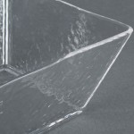 American Metalcraft CRGSQ73 58 oz. Square Clear Rain-Splashed Styrene Bowl