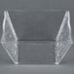 American Metalcraft CRGSQ73 58 oz. Square Clear Rain-Splashed Styrene Bowl