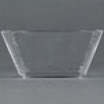 American Metalcraft CRGSQ73 58 oz. Square Clear Rain-Splashed Styrene Bowl