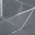 American Metalcraft CRGSQ73 58 oz. Square Clear Rain-Splashed Styrene Bowl