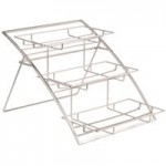 American Metalcraft CRGSQ73 58 oz. Square Clear Rain-Splashed Styrene Bowl