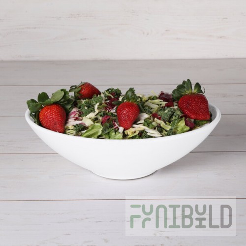 Elite Global Solutions M127 Moderne Display White 2.25 qt. Large Oblong Bowl