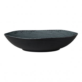 Creations Pompeii from Steelite International 4 Qt. Slate Melamine Round Shallow Bowl - 8/Case Creations Pompeii from Steelite International 4 Qt. Slate Melamine Round Shallow Bowl - 8/Case
